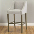 Shades 4 Seasons Grey Upholstered High-Back Bar Stool GREY WOOD Shades 4 Seasons