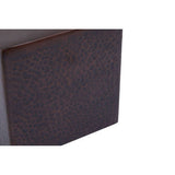 Orsina Stylish Leather Tissue Box in Dark Brown with Textured Finish for Elegant Bathroom Decor