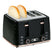 Wise Galleria Black Toaster with Dual Slots and Adjustable Settings for Perfectly Toasted Bread