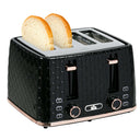 Wise Galleria Black Toaster with Dual Slots and Adjustable Settings for Perfectly Toasted Bread
