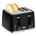 Wise Galleria Black Toaster with Dual Slots and Adjustable Settings for Perfectly Toasted Bread