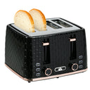 Wise Galleria Black Toaster with Dual Slots and Adjustable Settings for Perfectly Toasted Bread