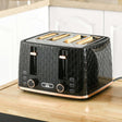 Wise Galleria Toaster with Four Slots and Stylish Black Design for Even Toasting
