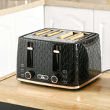 Wise Galleria Toaster with Four Slots and Stylish Black Design for Even Toasting