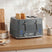 Wise Galleria Toaster in Grey with Two Slots and Adjustable Browning Control for Perfect Toast
