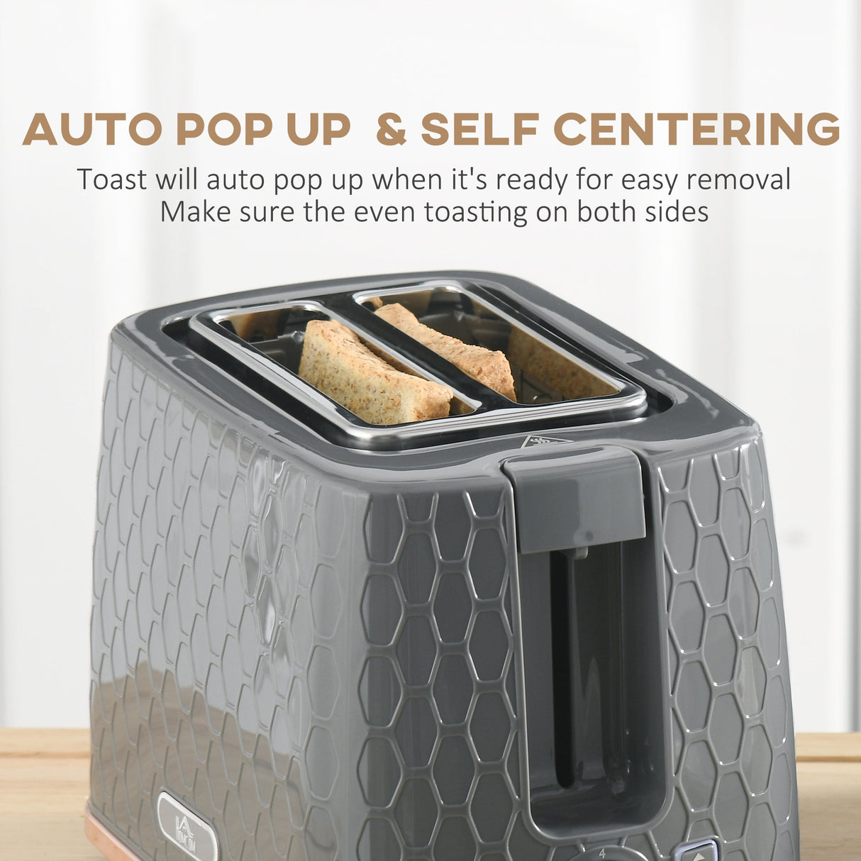 Wise Galleria Toaster Set with auto pop up and self centering features for even toasting