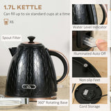 1.7L kettle with spout filter and illuminated auto off, ideal for your Toaster Set