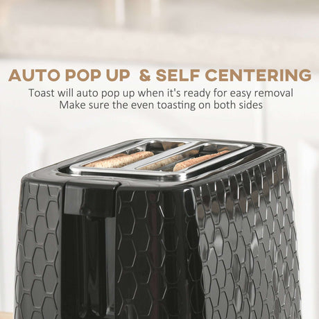 Wise Galleria Toaster Set with Auto Pop Up and Self Centering Features for Even Toasting