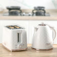 Wise Galleria Toaster Set featuring a stylish white toaster and kettle for modern kitchens