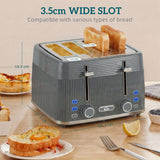 Wise Galleria Toaster with 3.5cm wide slots for various types of bread and adjustable browning settings