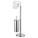 Orsina Toilet Brush and Roll Holder in polished chrome, sleek design for modern bathrooms
