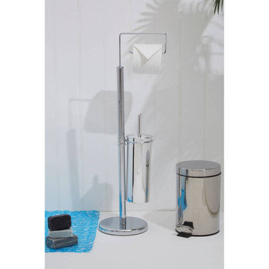 Orsina Toilet Brush and Roll Holder with sleek chrome design for modern bathrooms