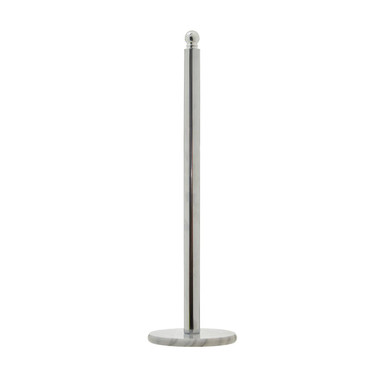 Orsina Stylish Free-Standing Toilet Roll Holder with Chrome Finish and Marble Base