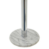 Orsina Toilet Roll Holder with Stylish Marble Base and Chrome Pole for Modern Bathrooms