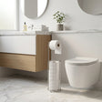 Orsina stylish toilet roll holder in modern bathroom setting with marble floor and clean lines