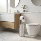 Orsina stylish toilet roll holder in modern bathroom setting with marble floor and clean lines