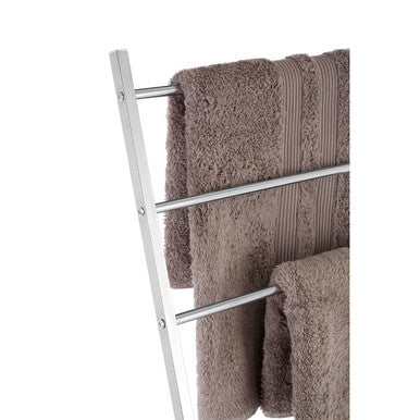 Orsina Towel Rack featuring a modern design with soft, fluffy brown towels hanging for bathroom storage