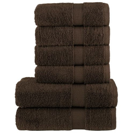 vidaXL Black Cotton Towel Set – Soft & Absorbent Decor vidaXL