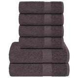 vidaXL Soft Grey Towel Set - 6-Piece Cotton Towels vidaXL