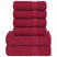 vidaXL Soft Grey Towel Set - 6-Piece Cotton Towels bordeaux vidaXL