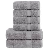 vidaXL Black Cotton Towel Set – Soft & Absorbent Decor vidaXL