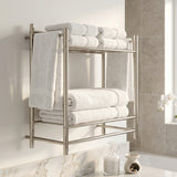 Orsina Towel Shelves in modern design with neatly folded white towels for stylish bathroom storage