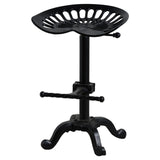 Shades 4 Seasons Black Adjustable Tractor Seat Stool BLACK METAL Shades 4 Seasons