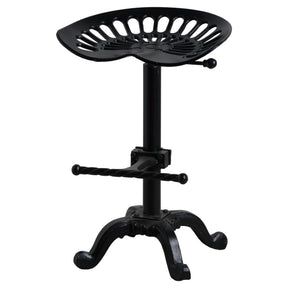 Shades 4 Seasons Black Adjustable Tractor Seat Stool BLACK METAL Shades 4 Seasons