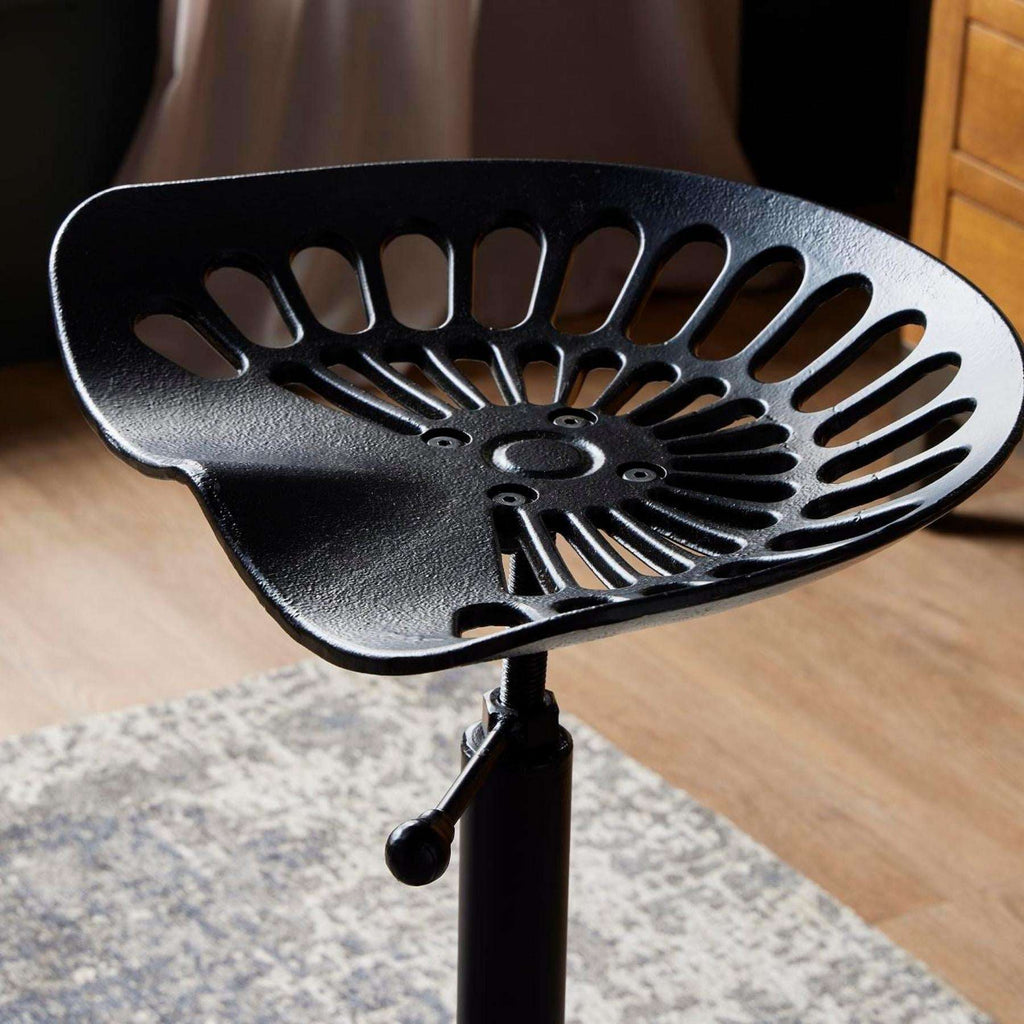 Shades 4 Seasons Black Adjustable Tractor Seat Stool Shades 4 Seasons