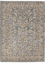 Elegant traditional rug with intricate floral patterns in soft blue and beige hues for classic home decor