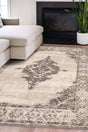Elegant Traditional Rug in cream and grey tones, ideal for enhancing living room decor