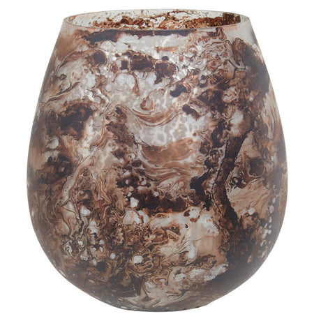 Orsina Decorative Candle Holder in Brown Swirl Design for Stylish Home Decor