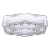 Orsina Hexagonal Clear Soap Dish with Drainage for Wet Bars and Bathroom Accessories