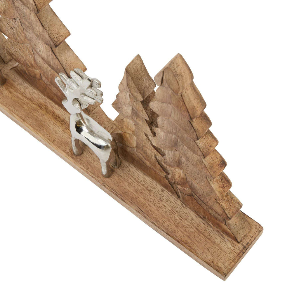 Wood And Metal Tree And Reindeer Decoration Shades 4 Seasons