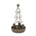 Metal candle holder featuring a tree and star design for Christmas table decorations