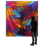 Double Cotton Bedspread and Wall Hanging - Winter Tree AW-Dropship