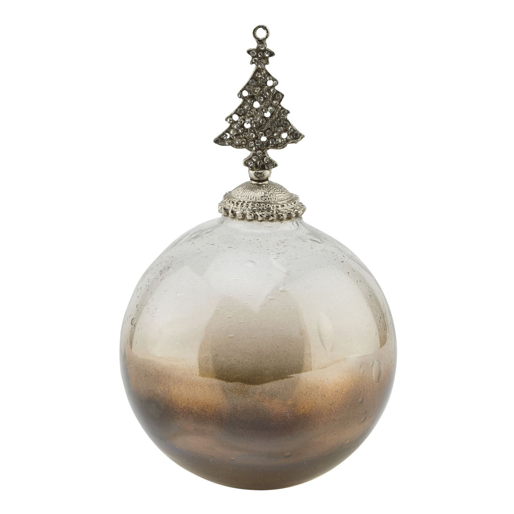 Coffee Ombre Collection Large Tree Bauble GLASS Shades 4 Seasons