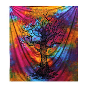 Double Cotton Bedspread and Wall Hanging - Winter Tree AW-Dropship
