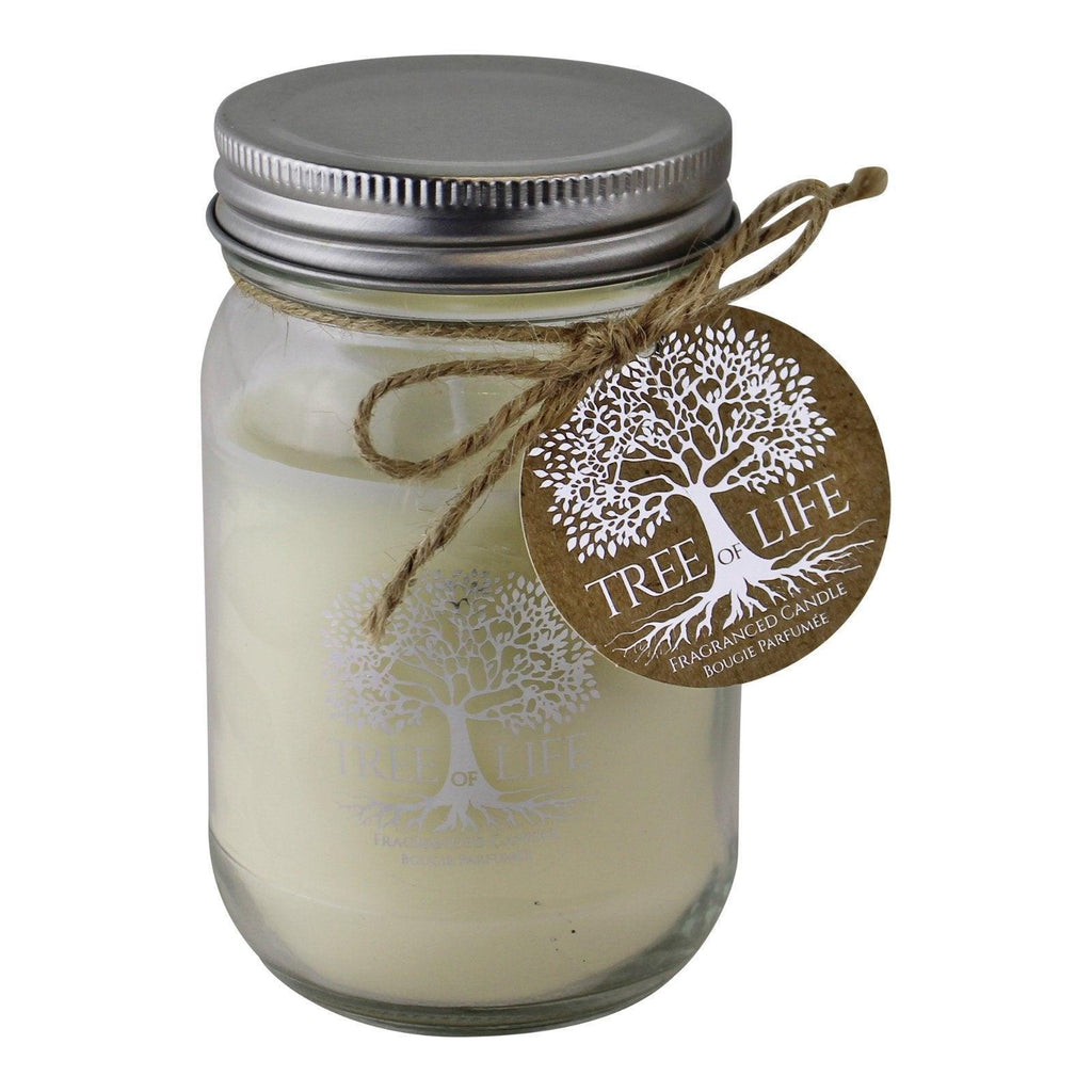 Tree Of Life Fragranced Candle In Glass Jar With Lid Geko Products