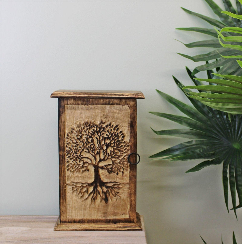 Tree of Life Hand Carved Key Box Geko Products