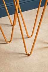 Avantis Set Of 2 Gold Finish Triangle Tables Orsina