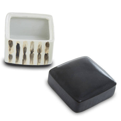 Orsina Decorative Trinket Box in Black and Grey with Stylish Modern Design
