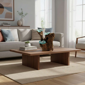 Molton Glass Triple Candle Holder on Wood AW Dropship UK