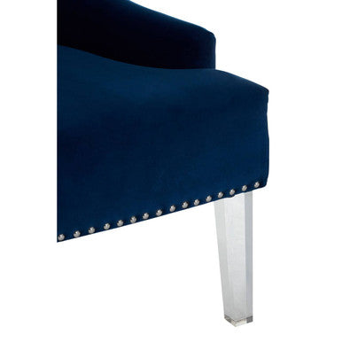 Orsina Tufted Chair with elegant upholstery and acrylic legs for modern interiors