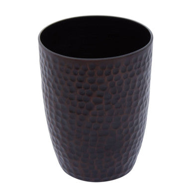 Orsina Tumbler in Dark Brown with a Hammered Texture, Perfect for Bathroom Accessories