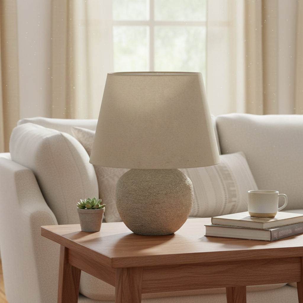 Tuscan Grey Lamp by Shades 4 Seasons - Stylish Ceramic Lighting GREY CERAMIC Shades 4 Seasons