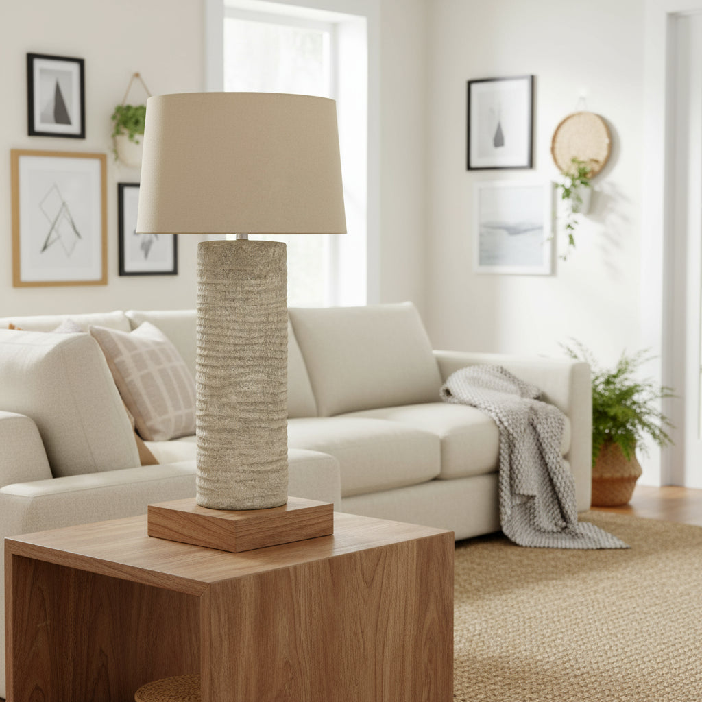 Tuscan Grey Lamp by Shades 4 Seasons - Stylish Lighting GREY CERAMIC Shades 4 Seasons