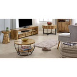 Merlin Mango Wooden Large TV Stand With 3 Drawers Verty Furniture