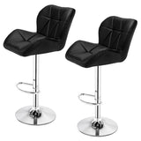 2pcs SSJ-275 Oblique Checks Bar Stool Black Kitchen Essentials