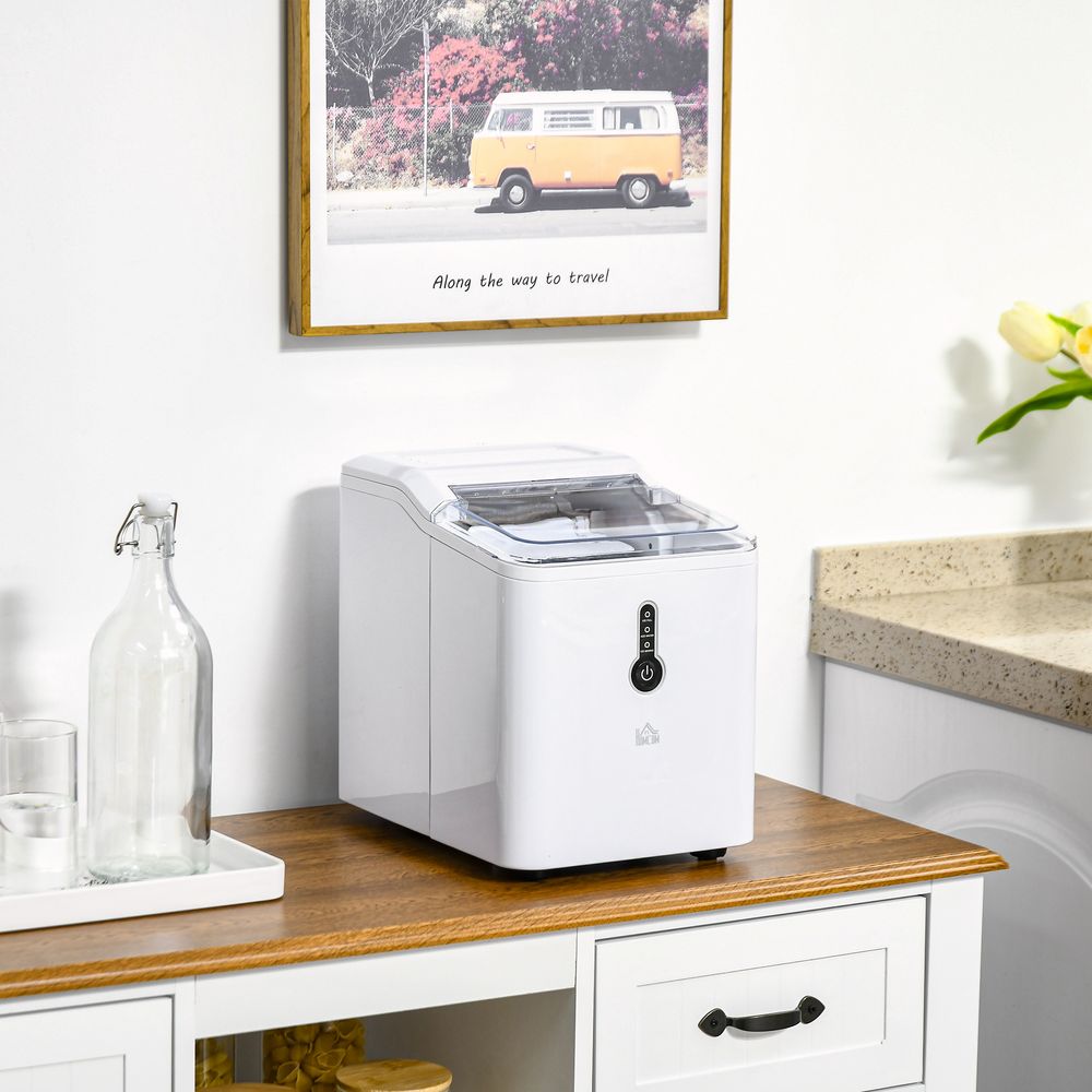 HOMCOM Compact Ice Maker for Quick Ice Production HOMCOM